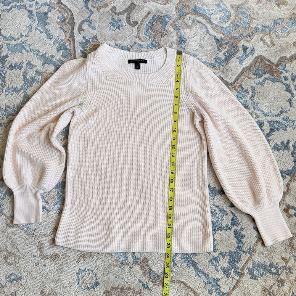 Banana Republic puffy sleeve sweater, very soft cream color xs - Picture 6 of 8